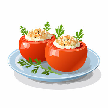 Gebackene Tomaten mit Krabbenf&uuml;llung