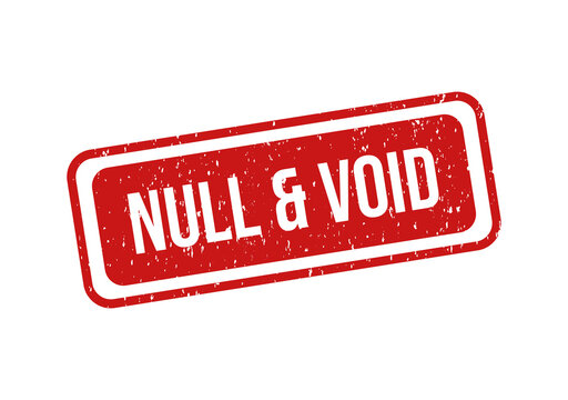 Red null and void rubber stamp