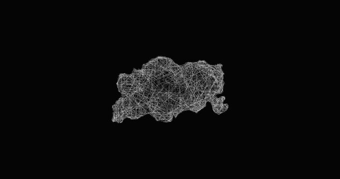 Sketch Pleven outline map animation - smooth progressive reveal