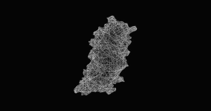 Sketch Shumen outline map animation - smooth progressive reveal
