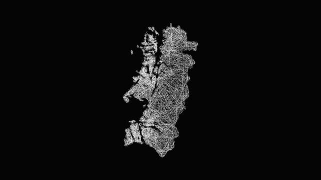 Sketch Aisen del General Carlos Ibanez del Campo outline map animation - smooth progressive reveal