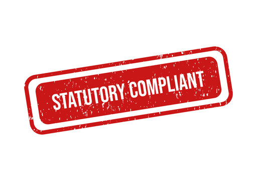 Red statutory compliant stamp with bold text
