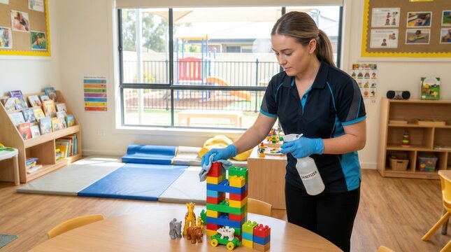 Childcare Center Cleaning Toys