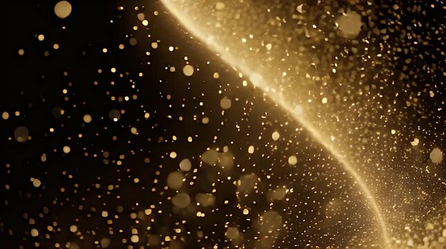 Golden Glitter Sparkling Background Texture.