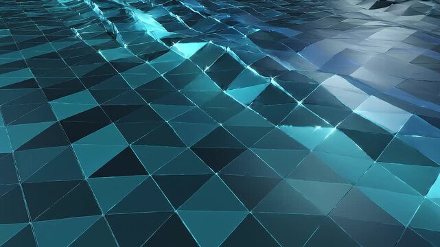 Surface G&eacute;om&eacute;trique Abstraite Cyan