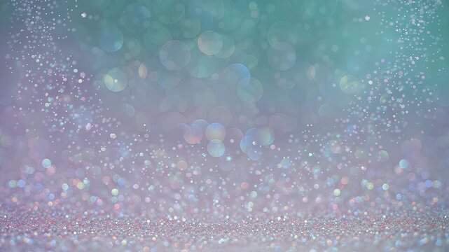 Pastel bokeh glitter lights and sparkling particles loop background　パステル調のボケとグリッターライトに煌めく粒子のループ背景　フルHD 4K