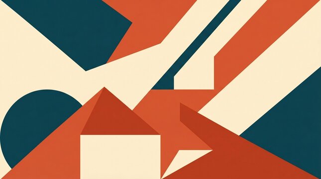 Clean minimalist color block abstract background with bold geometric shapes in trending terracotta, sand, and teal. Ideal for modern branding, social media, editorial design, and print.