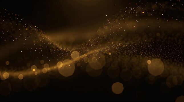 Golden light bokeh abstract background texture.