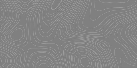 Gray topographic map background with abstract contour lines representing geographic terrain heights and elevations. Light gray topographic contour lines on a solid darker gray backdrop. © Creative Arts