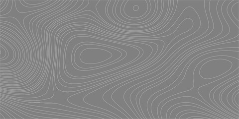 Gray topographic map background with abstract contour lines representing geographic terrain heights and elevations. Light gray topographic contour lines on a solid darker gray backdrop. © Creative Arts