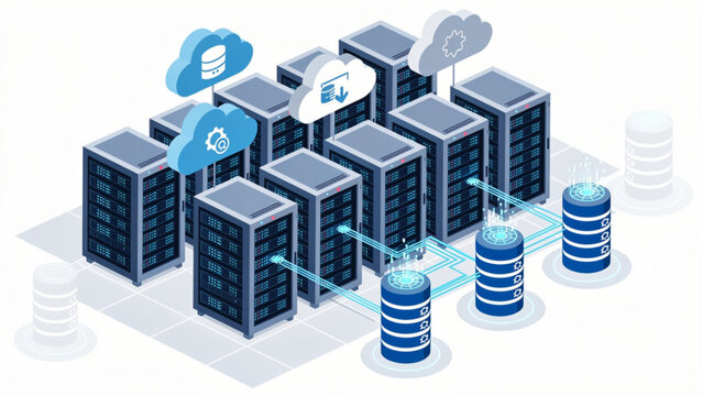 Data Center Servers with Cloud Computing Technology.