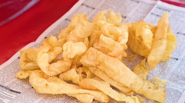 Fafda gujrati snack made with gram flour