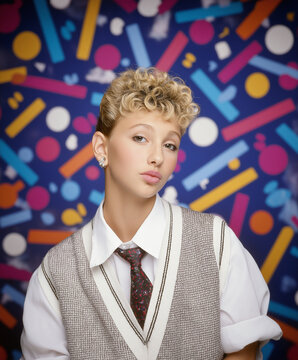 super-cringy late 1980s school portrait