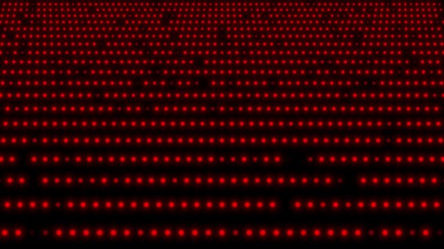 Red digital dots pattern on black background grid matrix technology