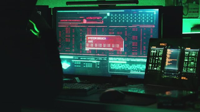 Cybercriminal launching a malware attack to gain unauthorized database access