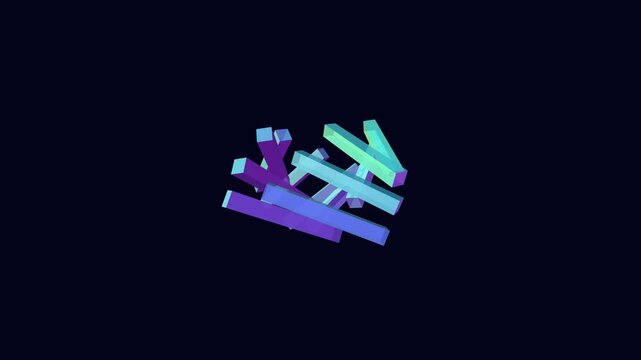 chromatic glass monoliths 3d
