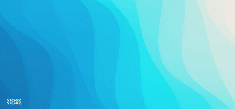 Abstract wavy background. Blue gradient. 3D effect. Vector illustration for brochure, poster, presentation, cover, screen, flyer or banner.
