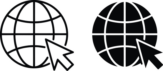 Obraz premium Globe network internet connection vector illustration.