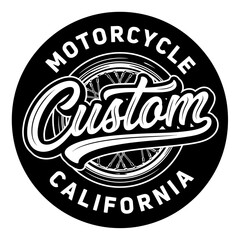 Obraz premium Motorcycle Custom Logo Design California Style
