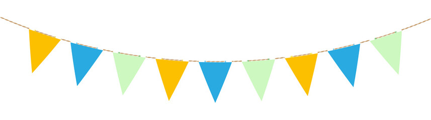 Colorful carnival garland with party flags festive pennant decoration © Vector Elements