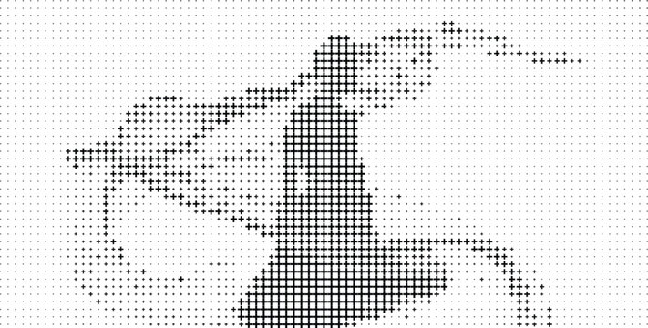 Black Plus Sign Abstract Shape on White Background, Modern Geometric Plus Symbol Pattern Background