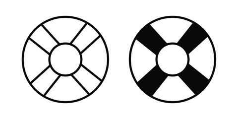Life buoy icon logo illustration. Black and white pictogram © Cristiane