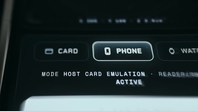 Customer choosing phone method for contactless payment