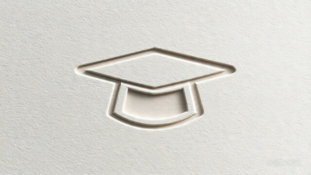 Minimalist wireframe ring on textured surface isolated view