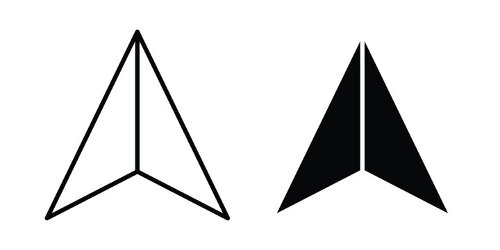 Send icon logo illustration. Black and white pictogram