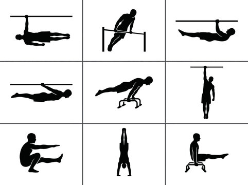 A flat vector icon pack showcasing fitness and workout exercises