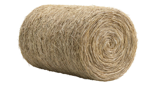 Jute rope ball on transparent background