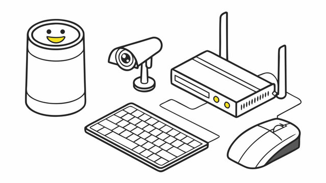 Smart home office networking equipment set with networking keyboard technology