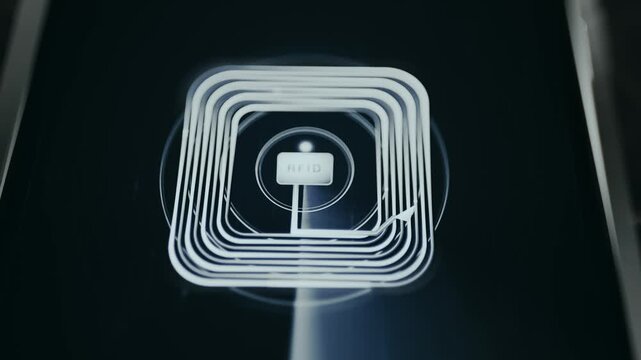 RFID tag transmitting information through wireless radio signals