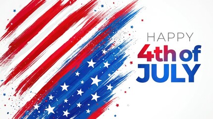 Obraz premium Independence day celebration patriotic 4th of july stars and stripes background