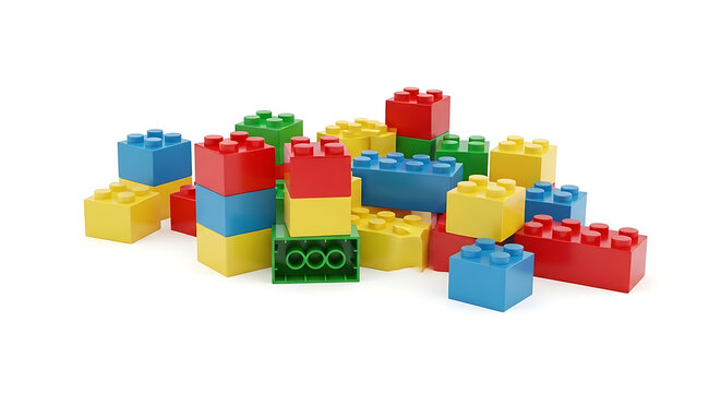 building blocks isolated on white