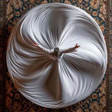 Whirling Dervish Dance: A Mesmerizing Spiritual Performance in Traditional Clothing - Captivating Cultural Ritual and Expressive Movement Journey