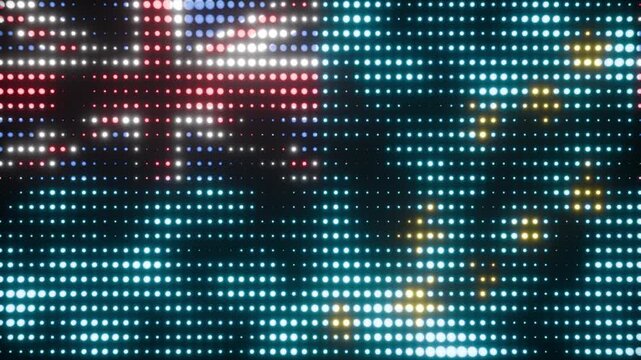 Abstract animated background with dot matrix pattern revealing the flag of Tuvalu
