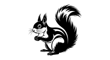 squirrel with nut © bakul