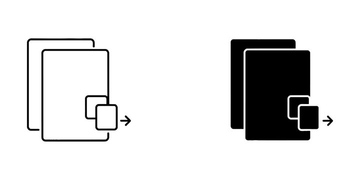 File download icon set in linear and solid graphic style with download, document