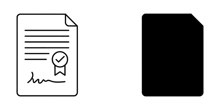 Access denied and locked document icons with restricted user symbol, security