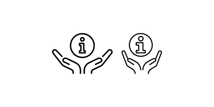 Information icon, information button sign, faq help desk, about us, question and answer, find out more, assistance vector.