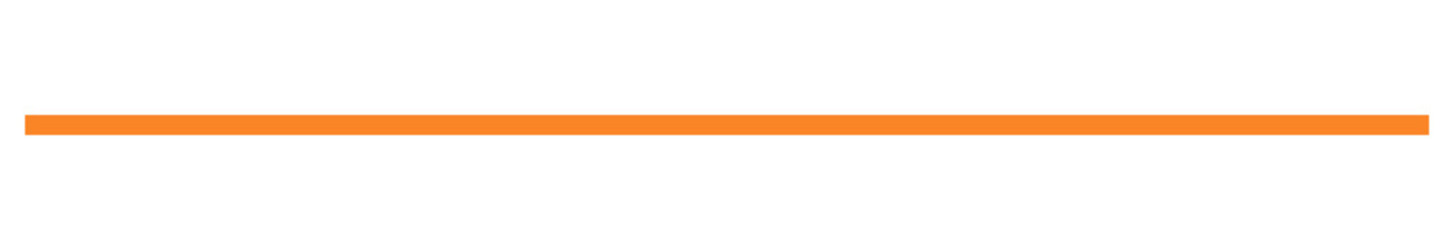 Straight line stripe series from thin to thick. orange colour straight line