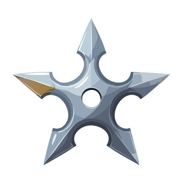 Silver metal shuriken kunai throwing projectile weapon tool icon for shadow ninja assassin weapon selection equipment tray slot game