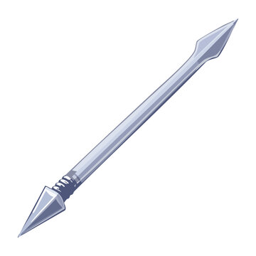Long steel javelin lance throwing spear weapon with sharp point edge tip for medieval knight army cavalry soldier troop upgrade game