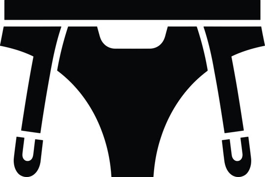 Black women s thong silhouette underwear for fashion design and marketing