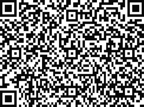 QR code black and white scanable pattern for mobile app and website use