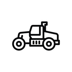 Fototapeta premium Tractor line icon agricultural vehicle symbol farming equipment industrial machinery transportation farming construction