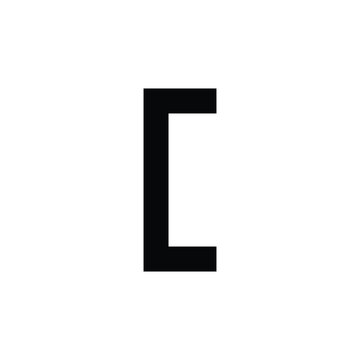 Illustration of an Symbol and Punctuation Square Brackets on white background