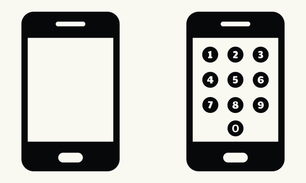 Mobile Icon with keypad