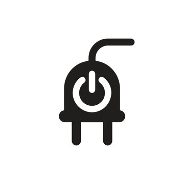 Electrical power plug with power button icon electric electricity electronics